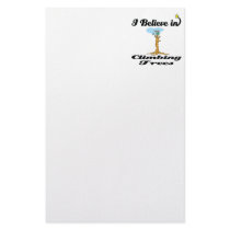 i believe in climbing trees custom stationery