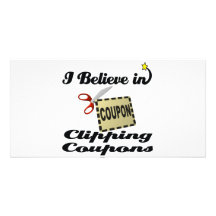 i believe in clipping coupons photo card