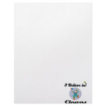 i believe in clowns personalized letterhead