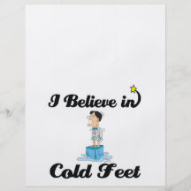 i believe in cold feet flyer design
