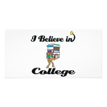 i believe in college photo card