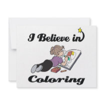 i believe in colouring personalized invitation