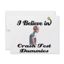 i believe in crash test dummies custom invitations
