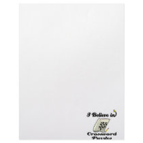 i believe in crossword puzzles customized letterhead