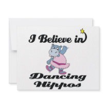 i believe in dancing hippos custom invitation