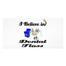 i believe in dental floss photo card template