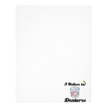 i believe in dentures letterhead design