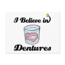 i believe in dentures postcards