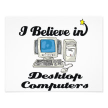 i believe in desktop computers personalized announcement