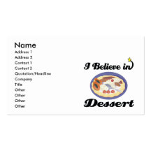 i believe in dessert business card template