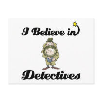 i believe in detectives post card