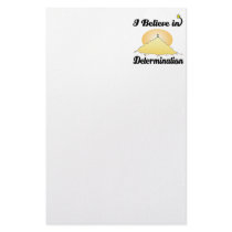 i believe in determination stationery