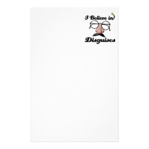 i believe in disguises stationery paper