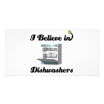 i believe in dishwashers photo card template