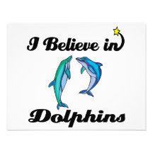 i believe in dolphins personalized invites