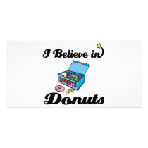 i believe in doughnuts photo card