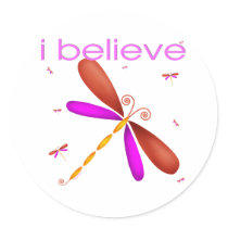 I believe in Dragonflies Stickers