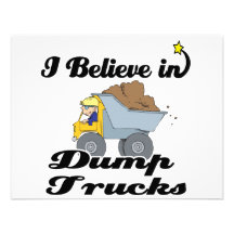 i believe in dump trucks invitation