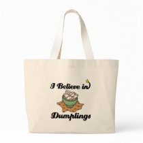 i believe in dumplings bag