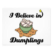 i believe in dumplings invitations