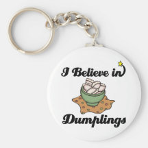 i believe in dumplings key chain