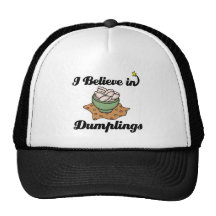 i believe in dumplings mesh hat
