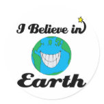 i believe in earth stickers