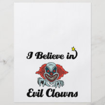 i believe in evil clowns full color flyer