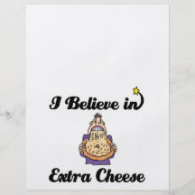 i believe in extra cheese full colour flyer