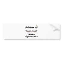 i believe in fake eyelashes bumper stickers
