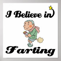 i believe in farting print