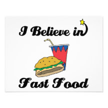 i believe in fast food personalized invite