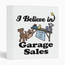 i believe in garage sales vinyl binder