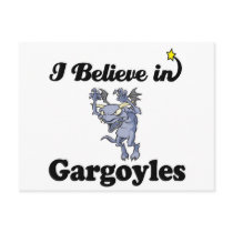 i believe in gargoyles post card