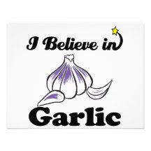 i believe in garlic personalized invitations