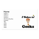 i believe in geeks business cards