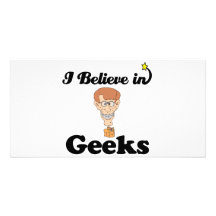 i believe in geeks photo card template