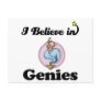 i believe in genies post card