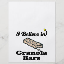 i believe in granola bars flyers
