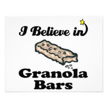 i believe in granola bars invitation
