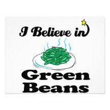 i believe in green beans custom invitations