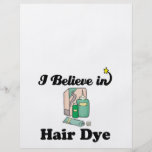 i believe in hair dye flyer design