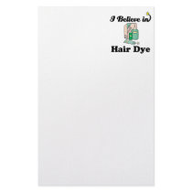 i believe in hair dye personalized stationery
