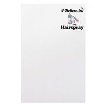 i believe in hairspray customized stationery