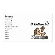 i believe in hallelujah business card template