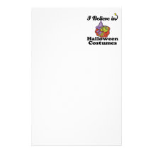 i believe in halloween costumes stationery paper