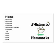 i believe in hammocks business card