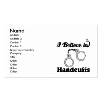 i believe in handcuffs business card templates