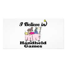 i believe in handheld games photo card template