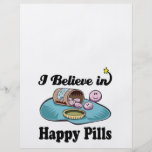 i believe in happy pills personalized flyer